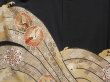 Photo8: 5926T07z1460 Vintage Japanese Kimono Silk TOMESODE Flying crane Black (8)