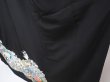 Photo4: 5926T08z1560 Vintage Japanese Kimono Silk TOMESODE Peacock Black (4)