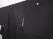 Photo2: 5926T09z1270 Vintage Japanese Kimono Silk TOMESODE Phoenix Black (2)