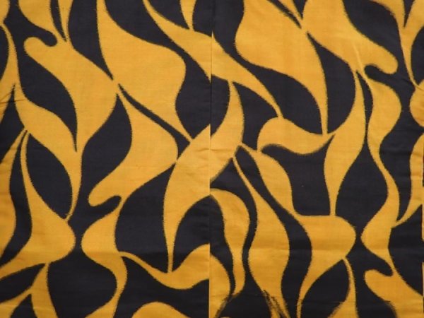 Photo3: 5915T01z380 Vintage Japanese Kimono Silk MEISEN HAORI  Orange (3)