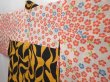 Photo7: 5915T01z380 Vintage Japanese Kimono Silk MEISEN HAORI  Orange (7)