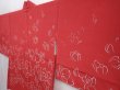 Photo2: 5915T02z510 Vintage Japanese Kimono Silk HAORI Flower Dull red (2)