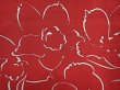 Photo4: 5915T02z510 Vintage Japanese Kimono Silk HAORI Flower Dull red (4)