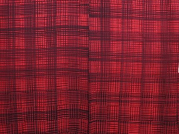 Photo3: 5915T04z490 Vintage Japanese Kimono Silk HAORI  Red (3)