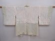 Photo6: 5915T09z610 Vintage Japanese Kimono Silk HAORI Flower Light olive (6)