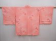 Photo1: 5915T11z490  Japanese Kimono Silk HAORI Flower Pink (1)