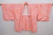 Photo5: 5915T11z490  Japanese Kimono Silk HAORI Flower Pink (5)