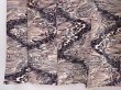 Photo4: 5915T13z930 Vintage Japanese Kimono Silk KOMON Wave Gray-Blue (4)