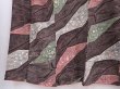 Photo4: 5915T14z850 Vintage Japanese Kimono Silk KOMON Chrysanthemum Dark brown (4)