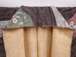 Photo8: 5915T14z850 Vintage Japanese Kimono Silk KOMON Chrysanthemum Dark brown (8)