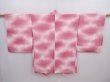 Photo1: 5919T06z600 Vintage Japanese Kimono Silk HAORI Flower Pink-Purple (1)