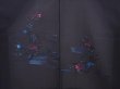 Photo3: 5919T02z310 Vintage Japanese Kimono Silk See through HAORI Flowers Black (3)