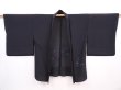 Photo5: 5919T02z310 Vintage Japanese Kimono Silk See through HAORI Flowers Black (5)