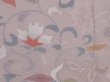 Photo4: 5919T04z590 Vintage Japanese Kimono Silk HAORI Flower Ash pink (4)