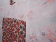Photo8: 5919T08z430 Vintage Japanese Kimono Silk MEISEN HAORI Flower Dark coral (8)