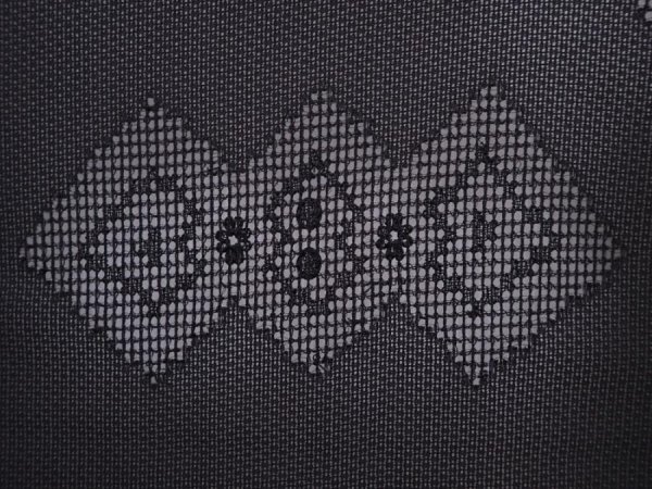 Photo4: 5919T09z320 Vintage Japanese Kimono Silk See through HAORI  Black (4)