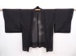 Photo6: 5919T09z320 Vintage Japanese Kimono Silk See through HAORI  Black (6)
