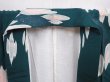 Photo8: 5919T12z760 Vintage Japanese Kimono Silk KOMON  Dark cyan (8)