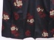 Photo4: 5919T13z630 Vintage Japanese Kimono Silk OMESHI KOMON Flowers Black (4)