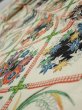 Photo5: 4B09z60  Japanese Kimono Silk  FABRIC Flowers Off-white 78.0x7.1 (5)