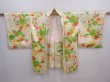 Photo5: 5927T04z550 Vintage Japanese Kimono Silk HAORI Flower Off-white (5)