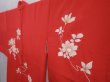 Photo2: 5927T05z600 Vintage Japanese Kimono Silk HAORI Flower Red (2)