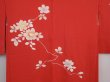 Photo3: 5927T05z600 Vintage Japanese Kimono Silk HAORI Flower Red (3)