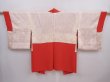 Photo6: 5927T05z600 Vintage Japanese Kimono Silk HAORI Flower Red (6)