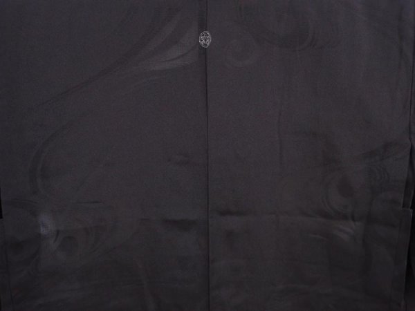 Photo3: 5927T06z290 Vintage Japanese Kimono Silk See through HAORI Stream Black (3)
