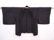 Photo6: 5927T06z290 Vintage Japanese Kimono Silk See through HAORI Stream Black (6)