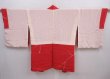 Photo7: 5927T07z560 Vintage Japanese Kimono Silk HAORI  Red-Pink (7)