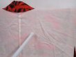 Photo8: 5927T09z440 Vintage Japanese Kimono Silk HAORI Flower Tomato red (8)