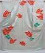 Photo1: 5927T13z820 Vintage Japanese Kimono Silk FURISODE Butterfly Light blue (1)