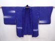 Photo7: 6001T02z440 Vintage Japanese Kimono Silk HAORI Fog Dark lavender blue (7)