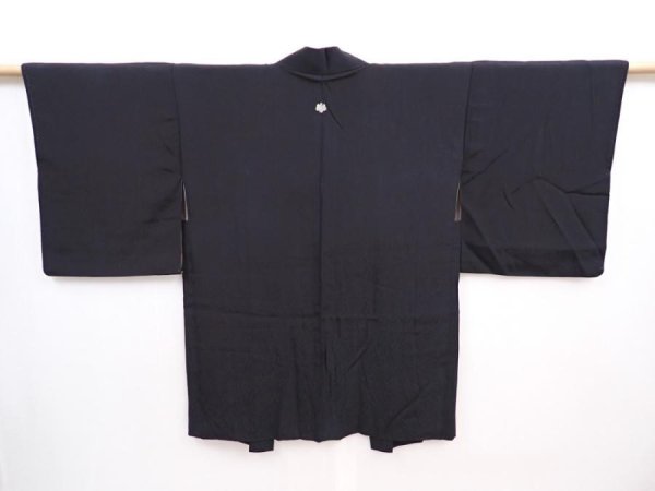 Photo3: 6001T03z470 Vintage Japanese Kimono Silk HAORI Sparrow Black (3)