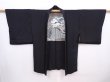 Photo4: 6001T03z470 Vintage Japanese Kimono Silk HAORI Sparrow Black (4)
