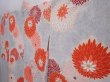 Photo2: 6001T04z750 Vintage Japanese Kimono Silk HAORI Chrysanthemum Light gray (2)