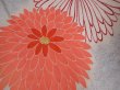 Photo4: 6001T04z750 Vintage Japanese Kimono Silk HAORI Chrysanthemum Light gray (4)