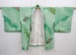 Photo5: 6001T06z480 Vintage Japanese Kimono Silk HAORI  Light green (5)