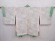 Photo6: 6001T06z480 Vintage Japanese Kimono Silk HAORI  Light green (6)