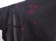 Photo2: 6001T07z370 Vintage Japanese Kimono Silk KOMON Flower Black (2)