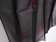 Photo3: 6001T07z370 Vintage Japanese Kimono Silk KOMON Flower Black (3)