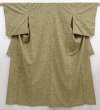 Photo1: 6001T08z530  Japanese Kimono Silk HITOE KOMON Suminagashi dyeing Dull olive (1)
