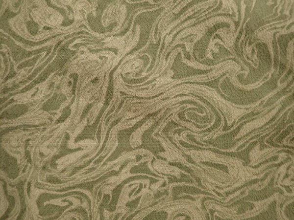 Photo6: 6001T08z530  Japanese Kimono Silk HITOE KOMON Suminagashi dyeing Dull olive (6)
