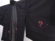 Photo2: 6001T10z230 Vintage Japanese Kimono Silk See through HAORI Maple Black (2)