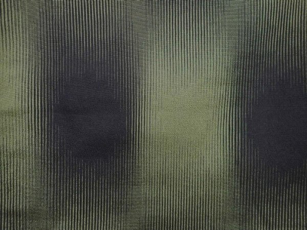 Photo6: 6001T12z910 Vintage Japanese Kimono Silk OMESHI KOMON Grass green (6)