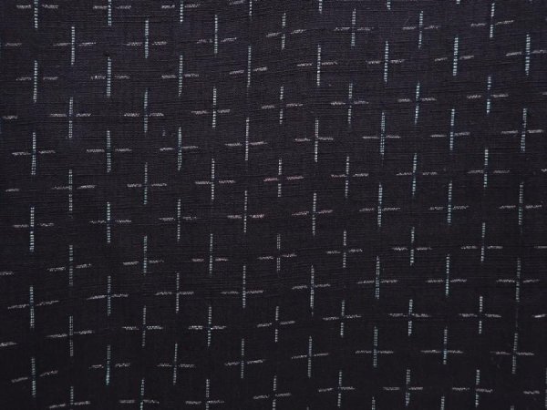 Photo5: 6001T13z820 Vintage Japanese Kimono Silk TSUMUGI  Black (5)