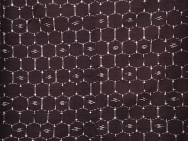 Photo5: 6001T14z760 Vintage Japanese Kimono Silk TSUMUGI  Dark brown (5)