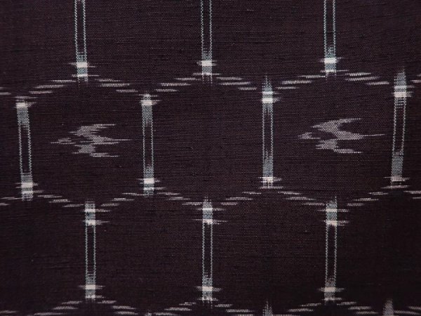 Photo6: 6001T14z760 Vintage Japanese Kimono Silk TSUMUGI  Dark brown (6)