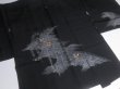 Photo6: DHGB01z14  Japanese Kimono Silk BLACK HAORI 25pcs FREE SHIPPING (6)